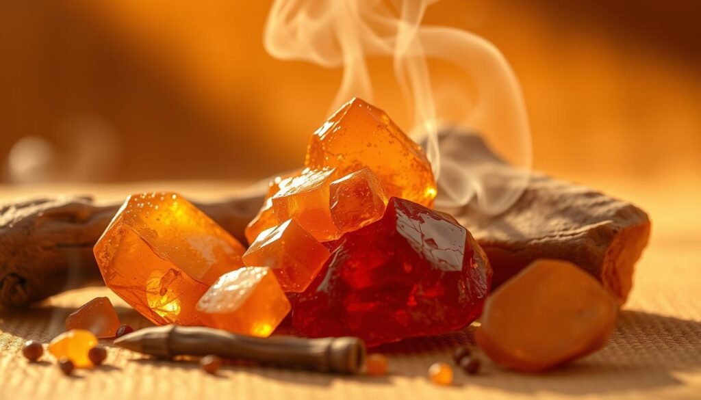 Amber and sandalwood