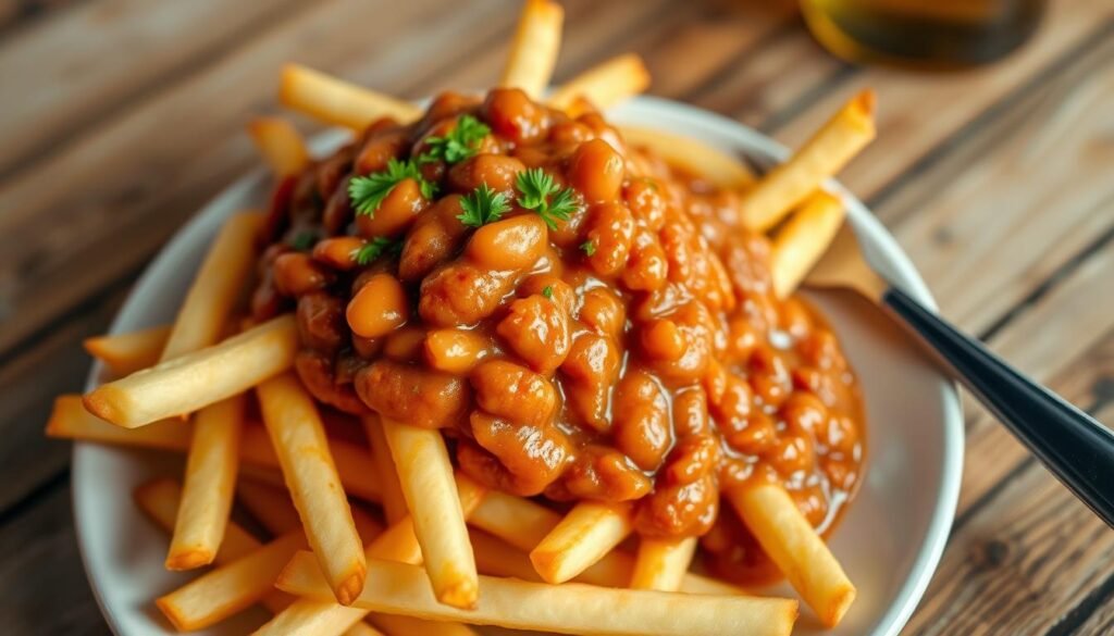 baked beans over french fries