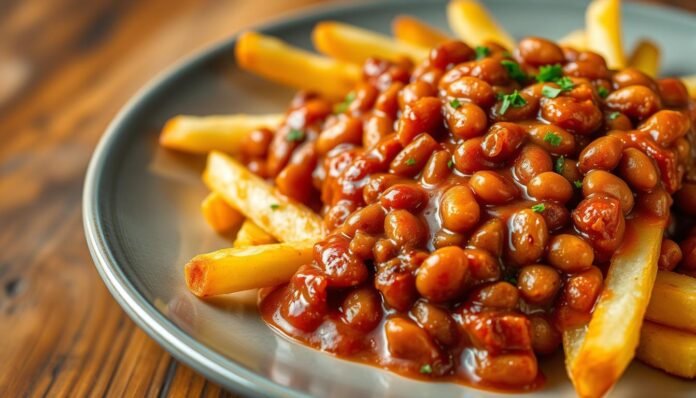 baked-beans-over-french-fries baked beans over french fries