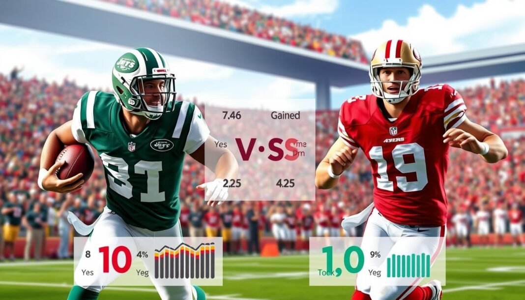 new york jets vs 49ers match player stats