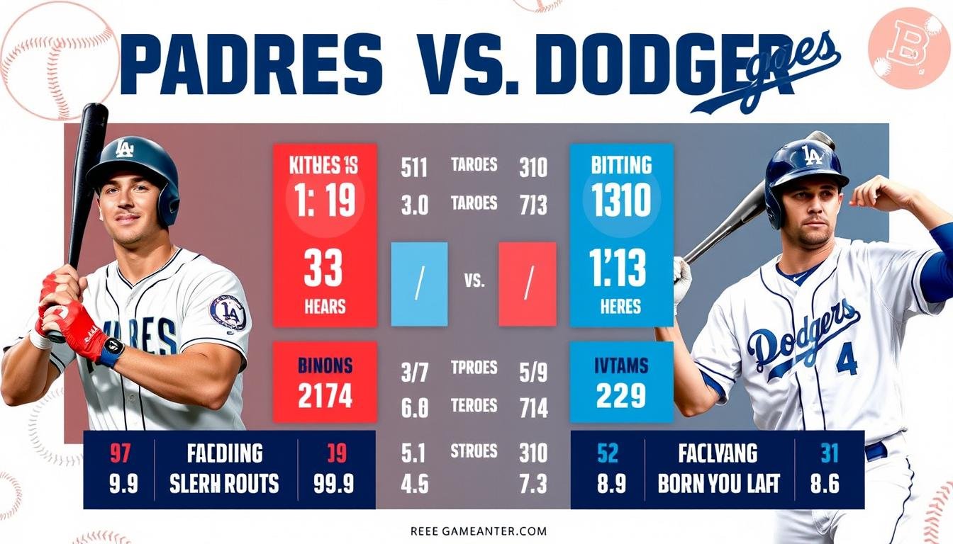 padres vs dodgers match player stats