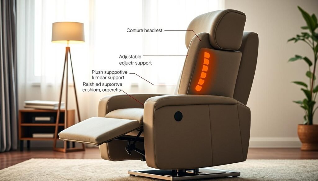 ergonomic recliner features